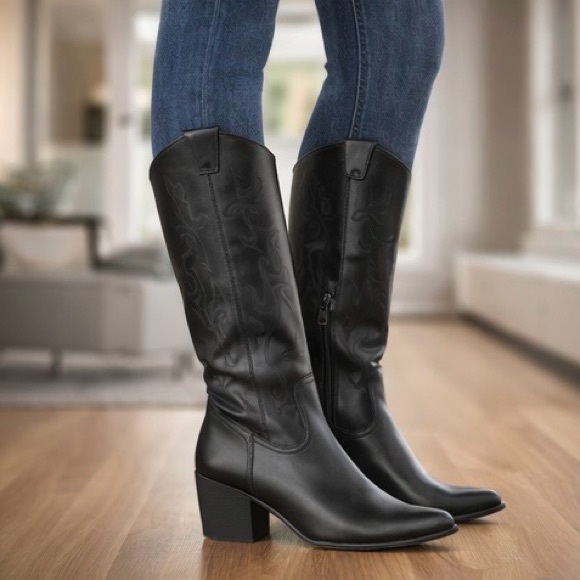 Madden NYC Black Tall Western Boots | Women’s 7.5 | NWT - Picture 5 of 9